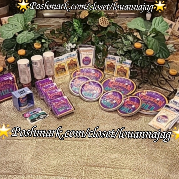 Amscan "Queen of the Hill" Adult Female Birthday Celebration Paperware 414 pcs - Picture 1 of 14
